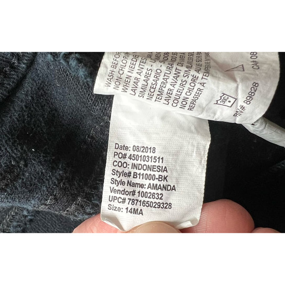 2018 GLORIA VANDERBILT Black Indonesia Amanda Denim‎ Jeans Plus Size 14 - Picture 6 of 10